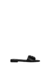 FENDI SLIPPERS AND CLOGS LEATHER BLACK