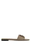 Fendi Slippers Baguette In Pelle Cappuccino  Donna In Brown