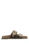 Fendi Ff Jacquard Dual Buckle Slide Sandals In Printed
