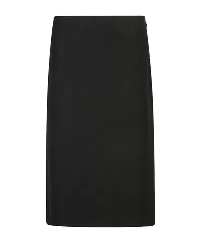 Fendi Slit Skirt In Black