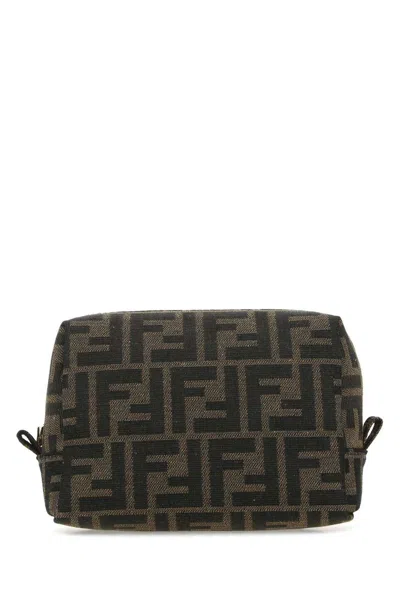 Fendi Smal Toiletry Pouch In Brown