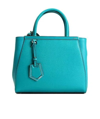 Fendi Small 2jours Logo Handbag In Green
