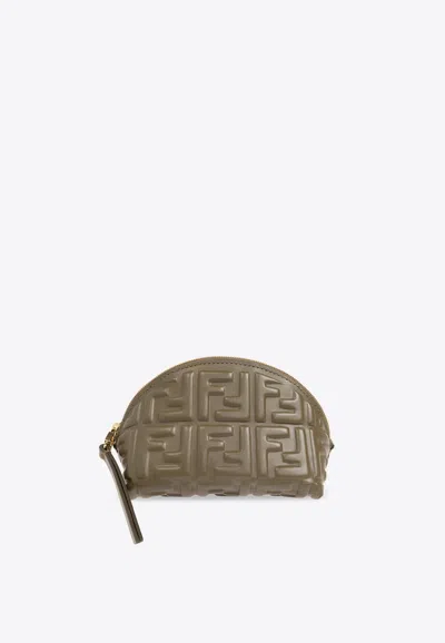 Fendi Small Baguette Pouch Bag In Green
