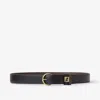 Fendi Pin Buckle Leather Reversible Belt In Black