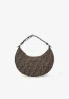 Fendi Women Graphy Handbag In Ff Jacquard Fabric In Brown