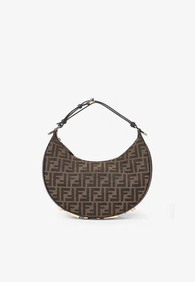 FENDI SMALL FENDIGRAPHY FF JACQUARD SHOULDER BAG