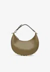 Fendi Graphy Small Leather Bag In Green