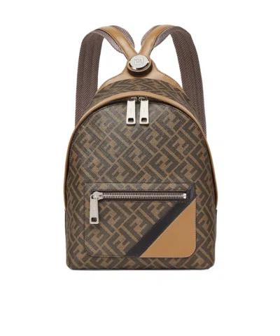 FENDI FENDI CHIODO FF JACQUARD SMALL BACKPACK