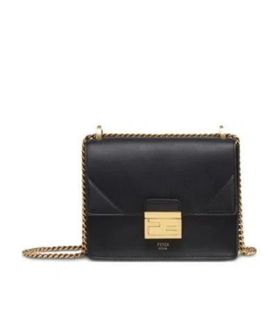 Fendi Small Kan U Shoulder Bag In Black