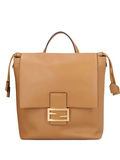 FENDI FENDI SMALL LEATHER BACKPACK
