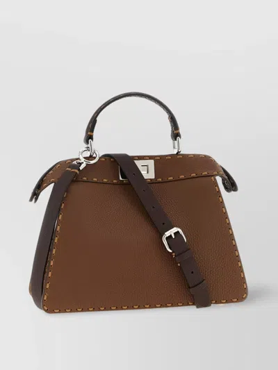Fendi Small Leather Cross-body Bag With Adjustable Strap