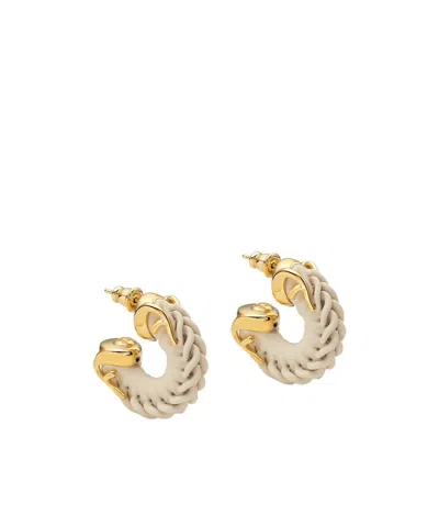 Fendi Small Loop Earrings In Yellow
