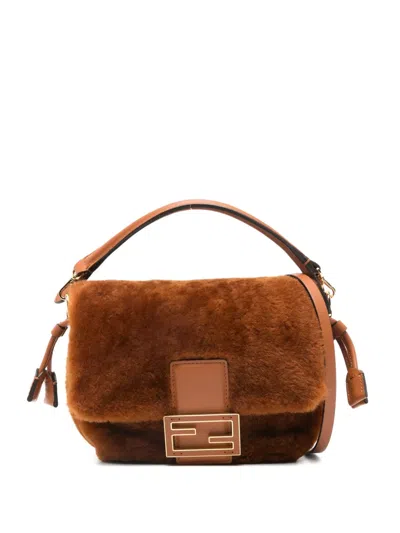 Fendi Small Mamma Baguette Cross Body Bag In Brown