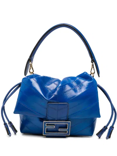 Fendi Small Mamma Baguette Ff-logo Tote Bag In Purple