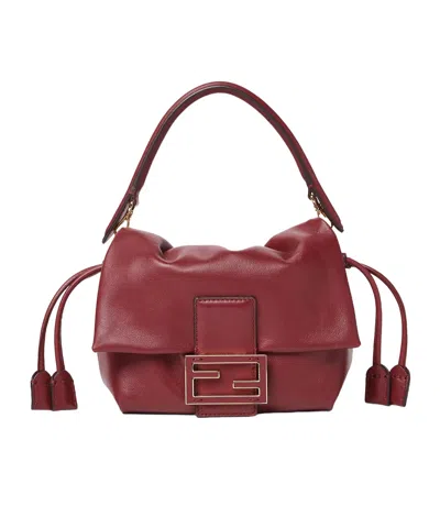 FENDI SMALL MAMMA BAGUETTE LEATHER TOTE BAG