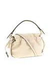 Fendi Small Mamma Baguette Leather Handbag In Neutral