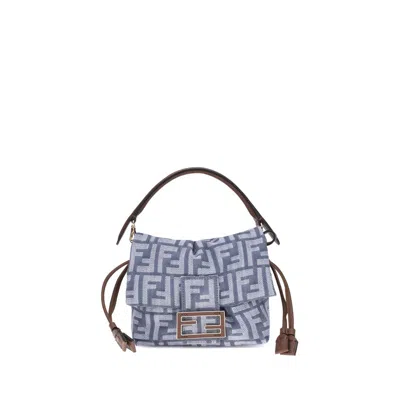 Fendi Small Mamma Baguette Shoulder Bag In Blue