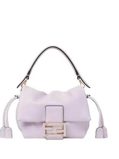 Fendi Mamma Baguette Small Anemone Purple Nappa Leather Mini-bag In Pink