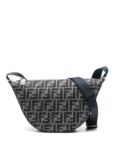 Fendi Kleine Melon Kuriertasche In Grau