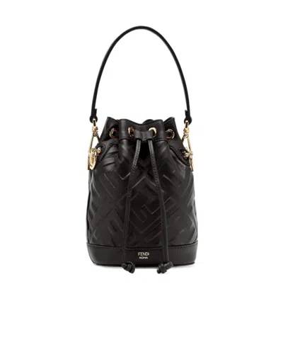 Fendi Small Mon Tresor Bucket Bag In Black
