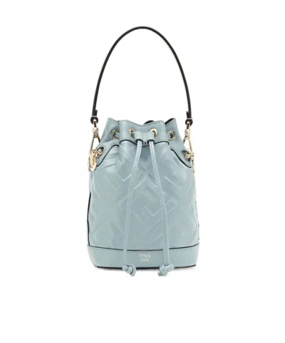 Fendi Small Mon Tresor Bucket Bag In Blue