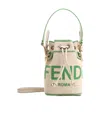 Fendi Sand Canvas Mini Mon Tresor Bucket Bag In Nude