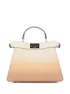 Fendi Small Peekaboo Gradient-effect Tote Bag In Neutral