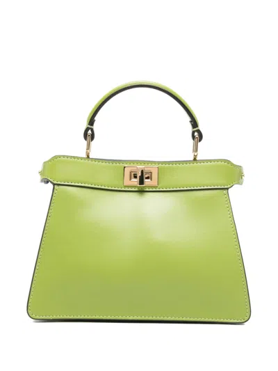 Fendi Small Peekaboo Iseeu Lock Tote Bag In Green