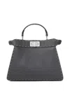 Fendi Small Peekaboo Iseeu Selleria Stitching Tote Bag In Gray