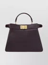 Fendi Small Peekaboo Iseeu Leather With Cavallino Lining Bags In Purple
