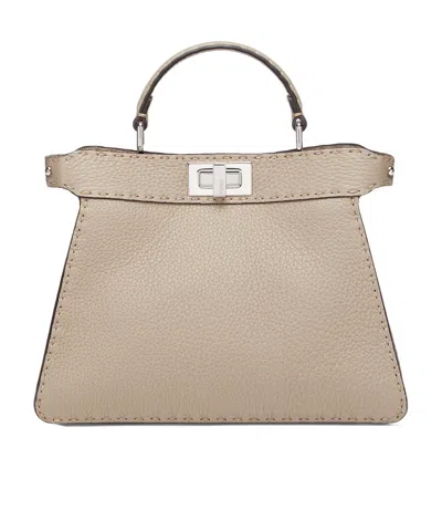 Fendi Small Peekaboo Iseeu Shoulder Bag In Grey