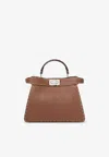 Fendi Small Peekaboo Iseeu Top Handle Bag In Brown