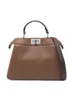 Fendi Women Brown Peekaboo Iseeu Small Handbag In Brown