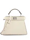 Fendi Peekaboo Iseeu Petite Leather Handbag In Neutrals