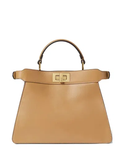 Fendi Small Peekaboo Iseeu Tote Bag In Nude