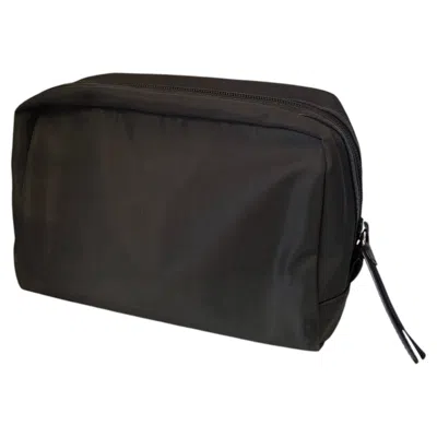 Pre-owned Fendi Small Pouch Or Beaty Case In Kaki Coloro In Fabric Textile In Black