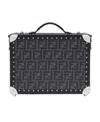 Fendi Small Logo Monogram Rigid Suitcase In Black