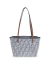 Fendi Small Roll Reversible Tote Bag In Gray