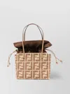 Fendi Women Roll Small Straw Tote