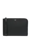 Fendi Small Selleria Clutch Bag In Black