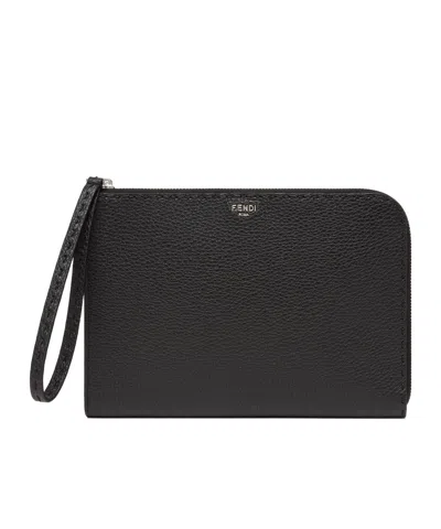 FENDI FENDI SELLERIA LOGO LETTERING SMALL POUCH