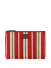Fendi Small Striped Canvas Clutch