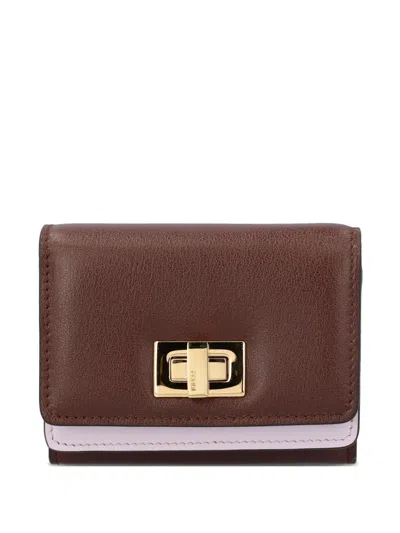 Fendi Small Way Trifold Wallet In Brown
