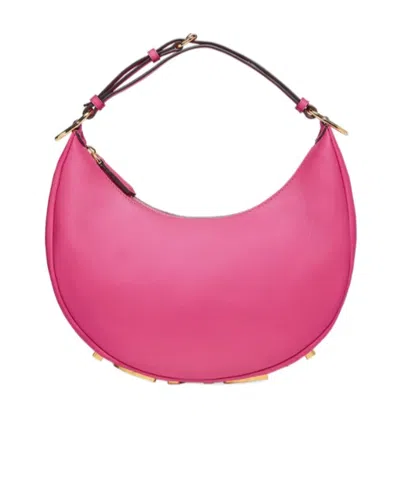 Fendi Small Zipper Handbag In Pink