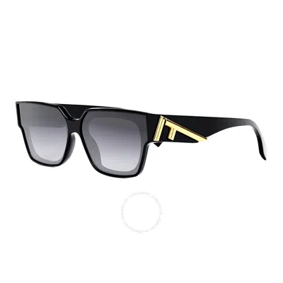 Fendi Smoke Gradient Square Ladies Sunglasses Fe40099f 01b 66 In Black