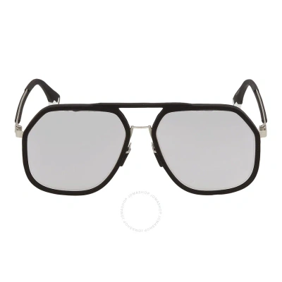 Fendi Smoke Mirror Navigator Men's Sunglasses Fe40041u 02c In Black