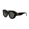 Fendi Smoke Oval Ladies Sunglasses Fe40137f 01a 53