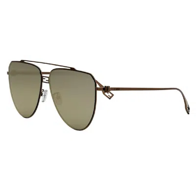 Fendi Smoke Pilot Ladies Sunglasses Fe40122u 45c 59 In Brown