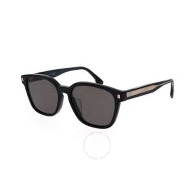 Fendi Smoke Square Men's Sunglasses Fe40001u 01a 55 In Black
