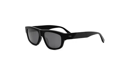 FENDI FENDI SMOKE SQUARE MEN'S SUNGLASSES FE40157I 01A 56